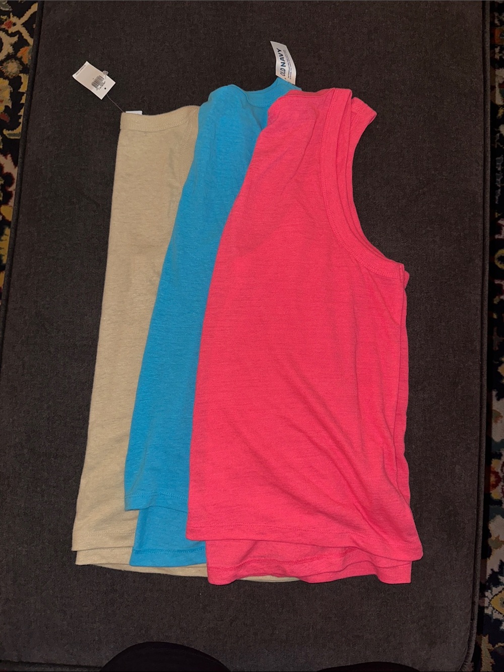 3-Pack Women's Basic Tank Tops - Black, Cream, Pink, Blue ( 2 New with Tags)